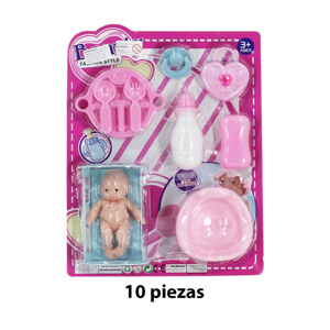 Imagen de Bebote con accesorios en blister-35x28cm.