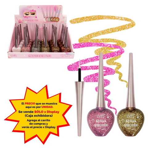 Imagen de Delineador liquido con glitter Ushas