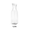 Imagen de Botella cuadrada transparente con tapa dispensadora 1,5lts