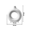 Imagen de Jarron circular de ceramica blanco - mediano