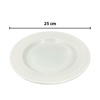 Imagen de Plato de melamina hondo redondo blanco-25x3cm.