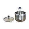 Imagen de Azucarero con tapa vidrio y cuchara en acero inox