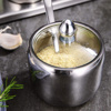 Imagen de Azucarero con tapa vidrio y cuchara en acero inox