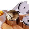 Imagen de Azucarero con tapa y cuchara en acero inox
