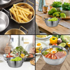 Imagen de Bowl plateado c/asas redondo 12x4cm. Acero inox