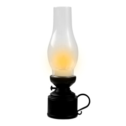Imagen de Vela a pila tipo farol con tubo 24x6,5cm.