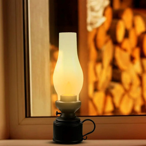 Imagen de Vela a pila tipo farol con tubo 24x6,5cm.