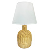Imagen de Lampara veladora base ceramica tipo madera-33x14cm.