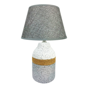 Imagen de Lampara veladora base ceramica rustica con cordon-33x14cm. 2