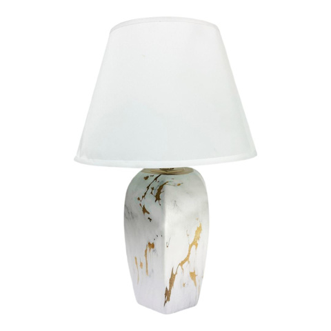 Imagen de Lampara veladora base ceramica tipo marmolada -38x16cm. 2 co