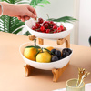 Imagen de Frutero Bandeja 2 Niveles con base de bambú
