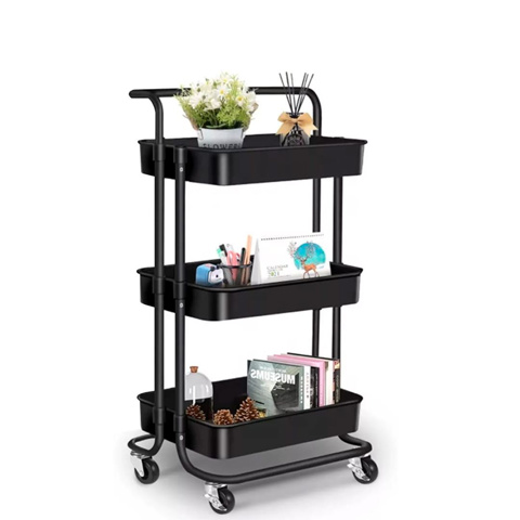 Imagen de Carrito organizador multiuso de 3 niveles con ruedas