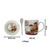Imagen de Taza en cerámica con plato y cuchara