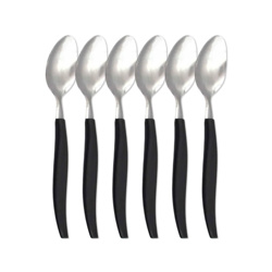 Imagen de Cucharas acero inox.-2 colores X 6 pc-19,5cm