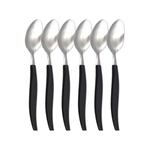 Imagen de Cucharas acero inox.-2 colores X 6 pc-19,5cm