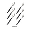 Imagen de Cucharas acero inox.-2 colores X 6 pc-19,5cm