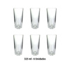 Imagen de Vasos de vidrio X 6 en caja- 6,8x13,6cm.