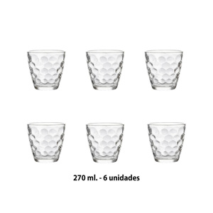 Imagen de Vasos de vidrio X 6 - 8,5x9cm.