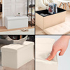 Imagen de Baul Puff Asiento Banqueta Piecera Cama - Color Beige