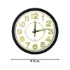 Imagen de Reloj de pared redondo negro numeros fluorescentes - 35cm