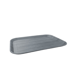 Imagen de Bandeja rectangular plastica tipo madera-41x30cm 2 colores