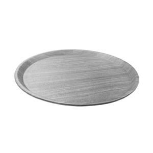 Imagen de Bandeja redonda plastica tipo madera-36cm 2 colores