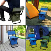 Imagen de Silla banqueta plegable con respaldo y bolso guarda todo