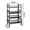 Imagen de Rack Organizador 1 estante 3 canastos - En metal con ruedas