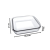Imagen de Fuente de vidrio transparente cuadrada honda