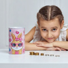 Imagen de Alcancia lata estampdo infantil- rosa- 15x10cm-2 diseños