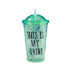 Imagen de Vaso con tapa y sorbito Efecto hielo  450 ml