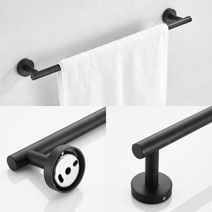 Imagen de Set de accesorios de baño 6 piezas en acero inoxidable Color Negro