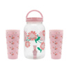 Imagen de Frasco para jugos con canilla y tapa estampado con vasos