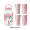 Imagen de Frasco para jugos con canilla y tapa estampado con vasos