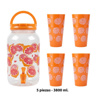 Imagen de Frasco para jugos con canilla y tapa-estampado con vasos-3,8