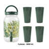 Imagen de Frasco para jugos con canilla y tapa-estampado con vasos-3,8