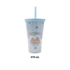 Imagen de Vaso con tapa y sorbito   450 ml. 4 diseños