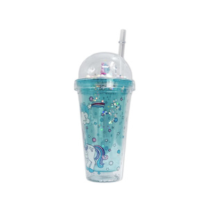 Imagen de Vaso con tapa con pelotitas-unicornio y sorbito-450 ml. 4 di