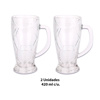 Imagen de Jarra de vidrio cervecera Set x 2 Jarras  - 420ml c/u