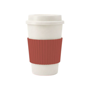 Imagen de Vaso Take Away con tapa y banda de protección calor y antideslizante