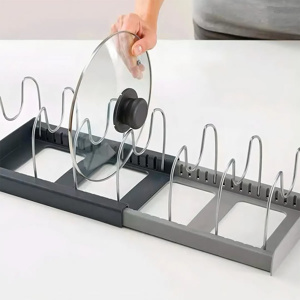 Imagen de Organizador Soporte para tapas de ollas  - Organizador Multi funcional Ajustable