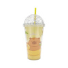 Imagen de Vaso Infantil con sorbito y tapa - Diseños Capibara 500ml