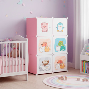 Imagen de Ropero Armario Infantil armable con puertas