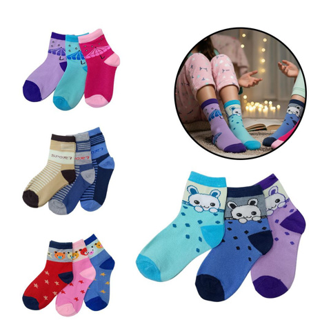 Imagen de Medias infantiles estampadas X 12 pares - Diseños SURTIDOS.