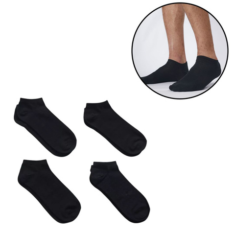 Imagen de Medias soquete lisas negras X 12 pares