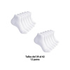 Imagen de Medias cortas para dama  X 12 pares   Color blanco