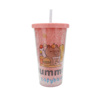 Imagen de Vaso con tapa y sorbito-450ml.- 4 diseños