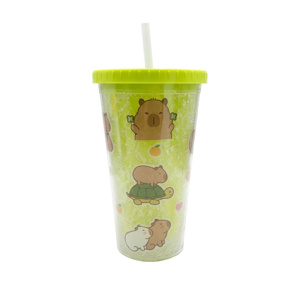 Imagen de Vaso con tapa y sorbito-450ml.- 4 diseños