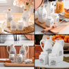Imagen de Set Condimentero 4 piezas en ceramica - Aceite-vinagre-sal-pimienta