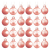 Imagen de Navidad bolas 6cm-caja por 24pc-rosa-dorado-caja pvc